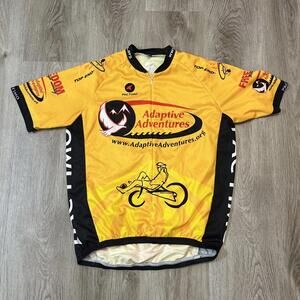 Pactimo Mens Cycling Jersey Size S Yellow Short Sleeve Full Zip Road Biking